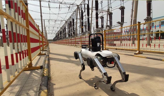 国内率先实现四足机器人电力巡检